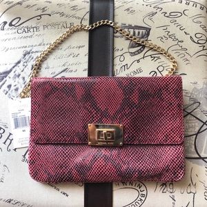 Michael Kors Sloan Red Leather Clutch